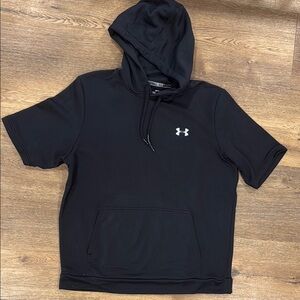 Under Armour Black Short-Sleeve Hoodie